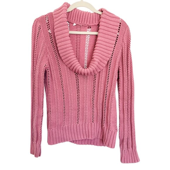 Womens Pink Knit Sweater Size Large - Picture 1 of 6